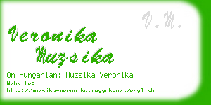 veronika muzsika business card